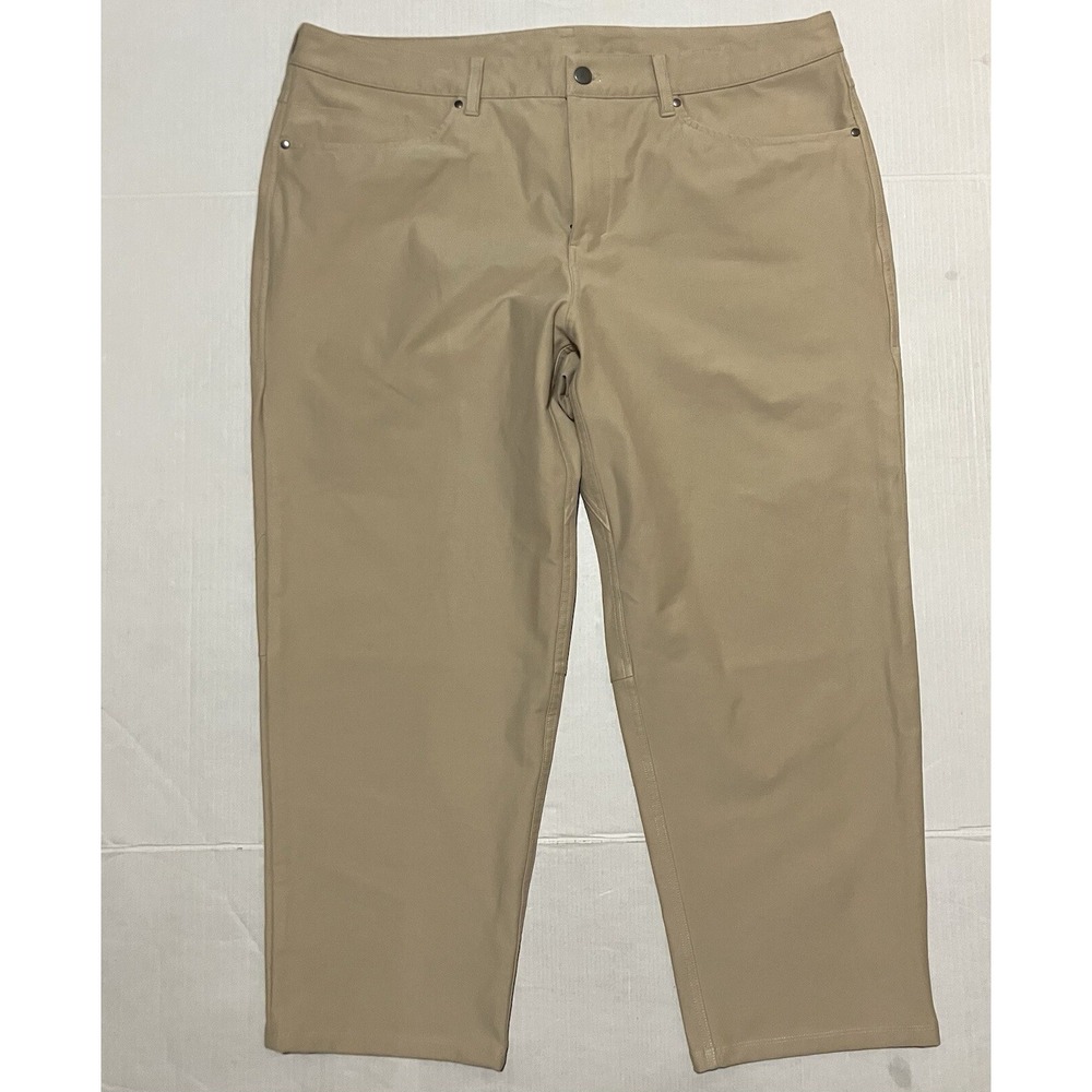 Lululemon ABC Stretch‎ Pants Men's Size 40X26.5 Khaki Tan Golf 40 Sports Casual